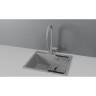 Смеситель для кухни GRANULA GR-8168 алюминиум с выдвижным изливом 8168 ALYUMIHIYM